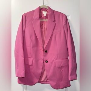 H&M Pink Oversized Blazer Jacket